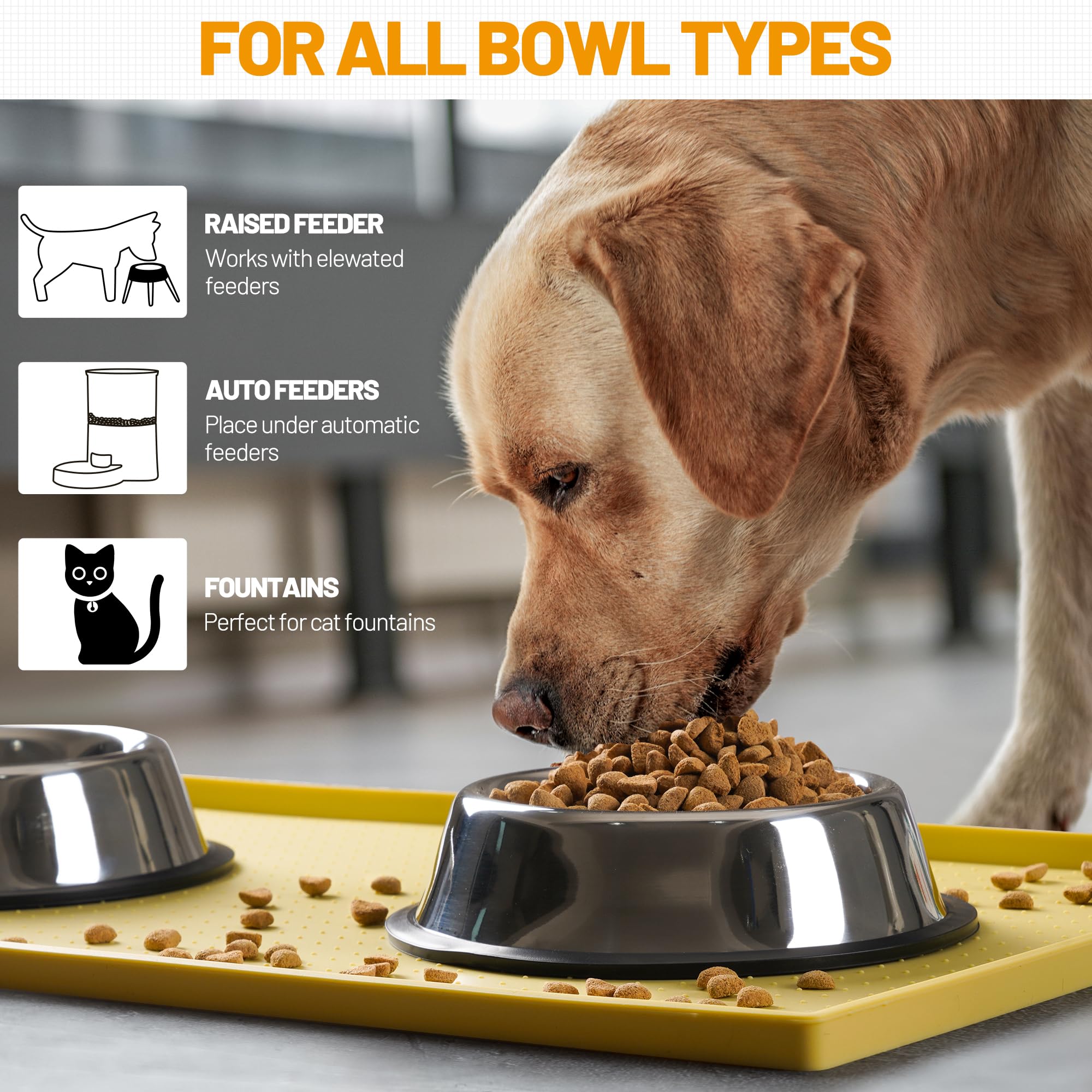 Hubulk easy-clean waterproof dog mat can be wiped or dishwasher-cleaned