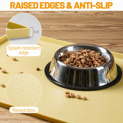 Hubulk extra-high lip dog mat preventing spills on floors
