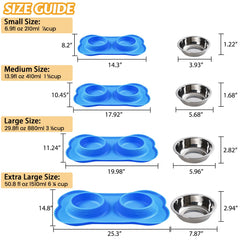 Hubulk food and water dish set suitable for multiple pets
