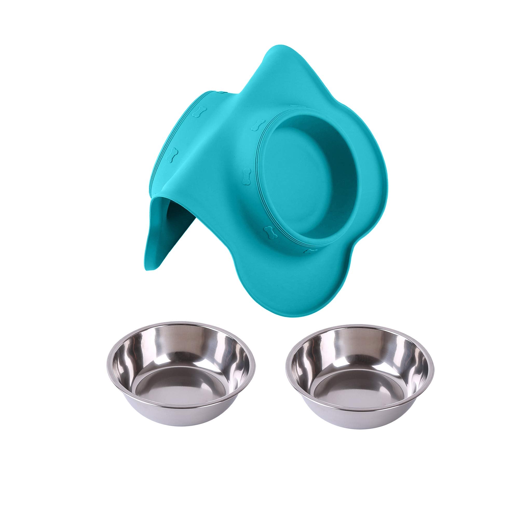Hubulk green medium bowls ideal for medium dogs and cats.