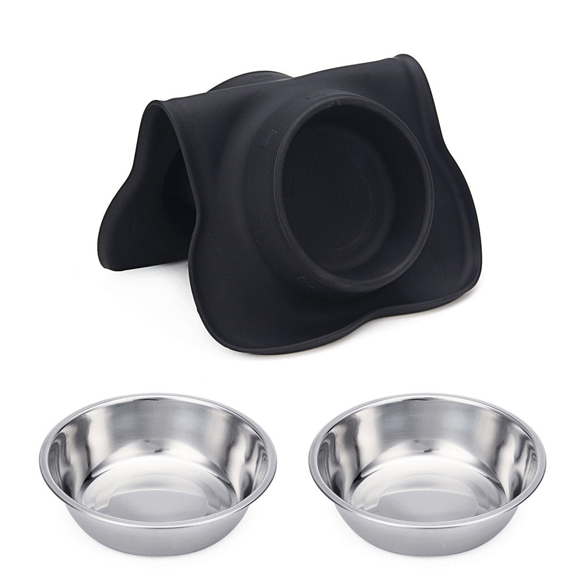 Hubulk large-capacity dog bowls for big dogs or multi-pet households.