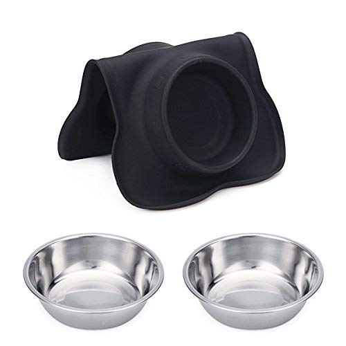 Hubulk multi-pet feeding set fits small to large pets with comfort.