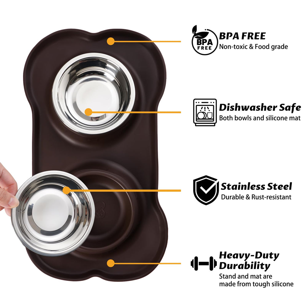 Hubulk no-spill silicone mat catching spills and protecting floors during meals.