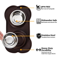 Hubulk no-spill silicone mat catching spills and protecting floors during meals.