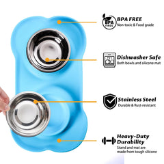 Hubulk no-spill silicone mat keeps bowls in place during meals