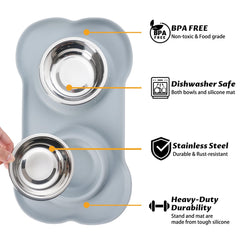 Hubulk no-spill silicone mat keeps floors clean during meals