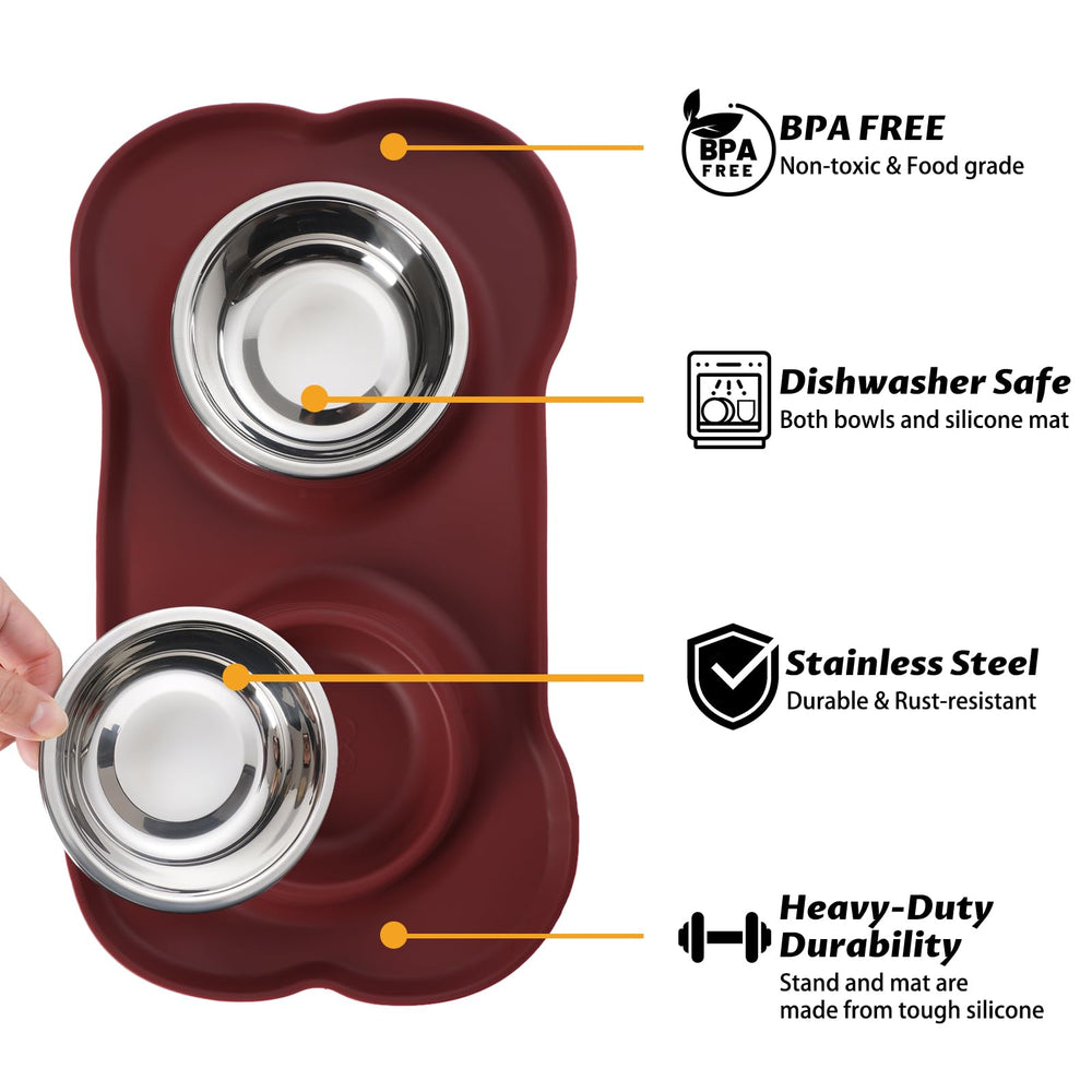 Hubulk no-spill silicone mat prevents spills and keeps floors clean during meals.