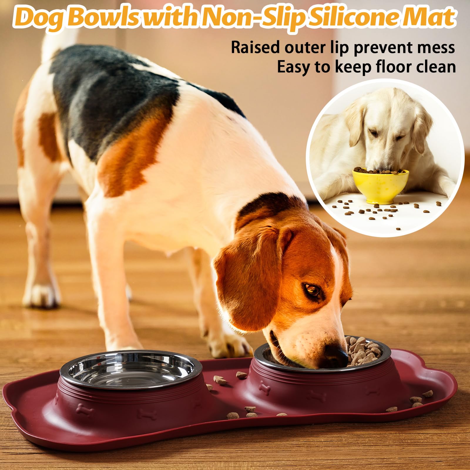 Hubulk non-slip base keeps bowls steady for mess-free dining.