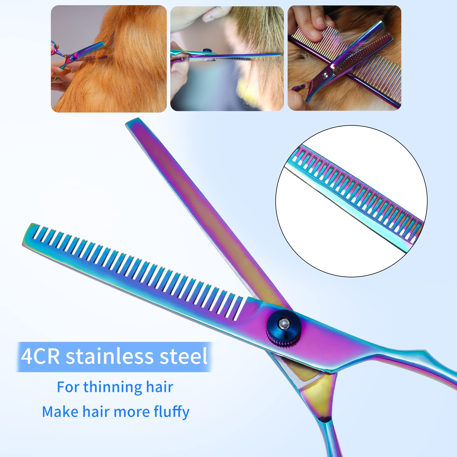 Hucholite grooming comb detangles mats and stimulates follicles during brushing