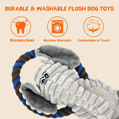 HUGEME squeaky dog toy with squeaker boosts interactive play and exciting sound.