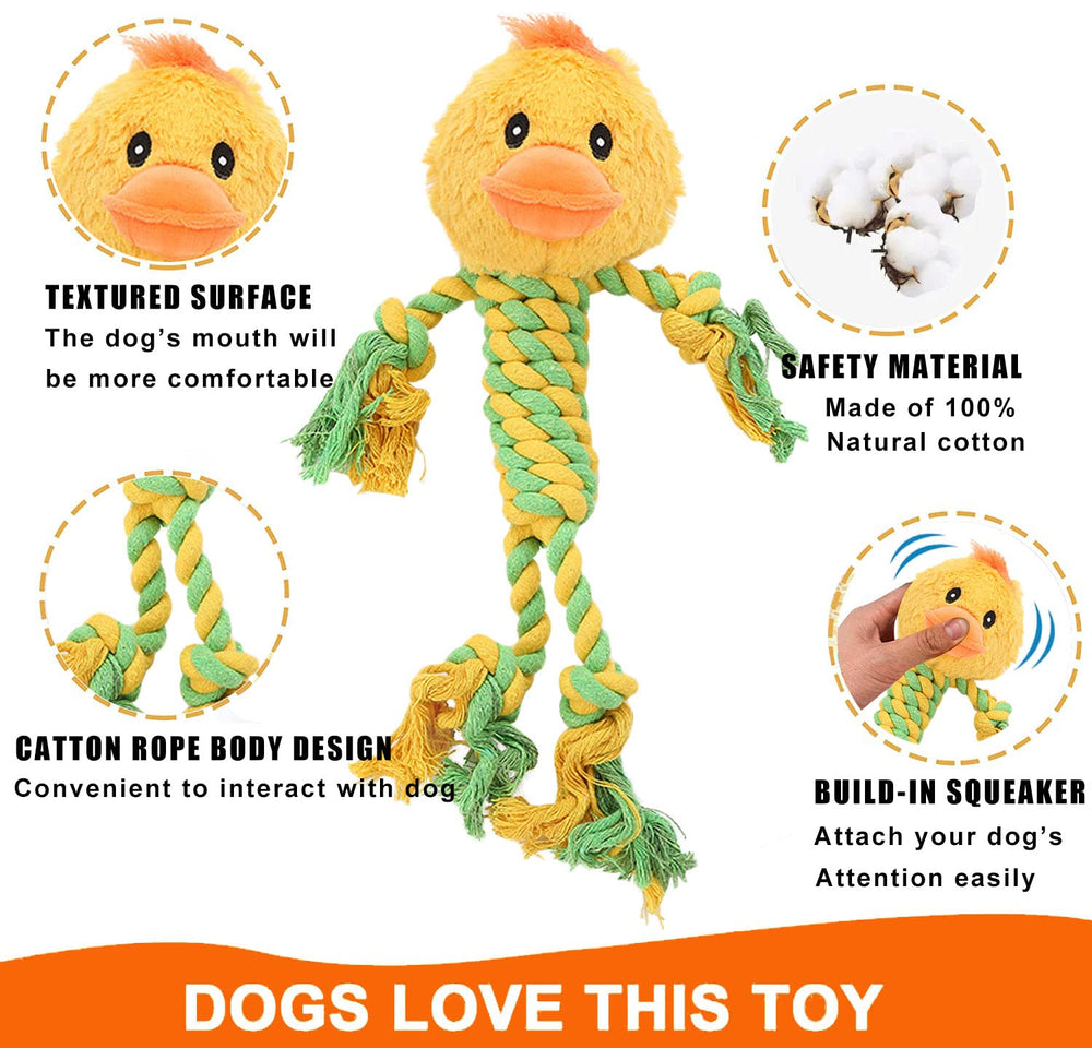 HUGEME tug-of-war dog toy ends enable interactive play and bonding during games.