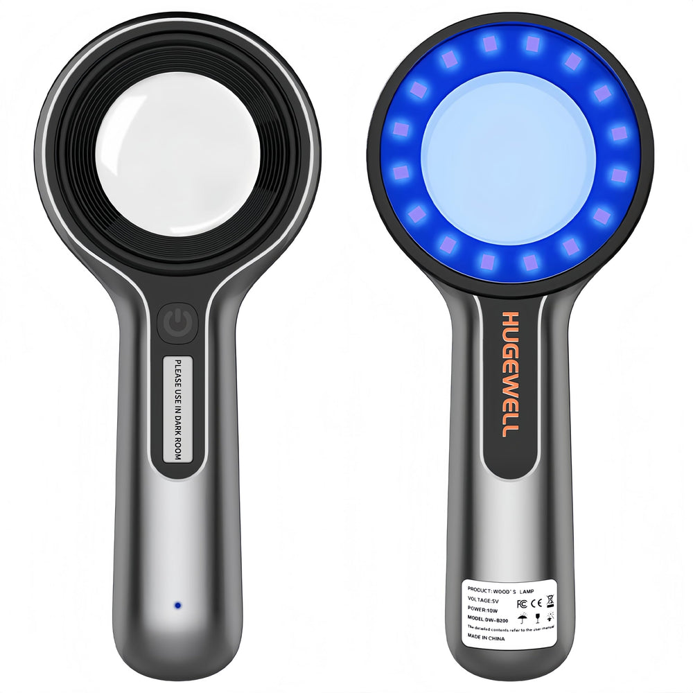 HUGEWELL Wood's Lamp 365nm UV light for quick pet urine detection.