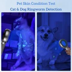 HUGEWELL Wood's Lamp ergonomic grip supports one-handed pet checks.
