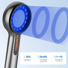 HUGEWELL Wood's Lamp with 16-LED ring enables clear fluorescence inspection.