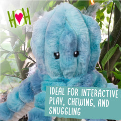 HuggleHounds Calamaro crinkle body adds sensory sound during playtime