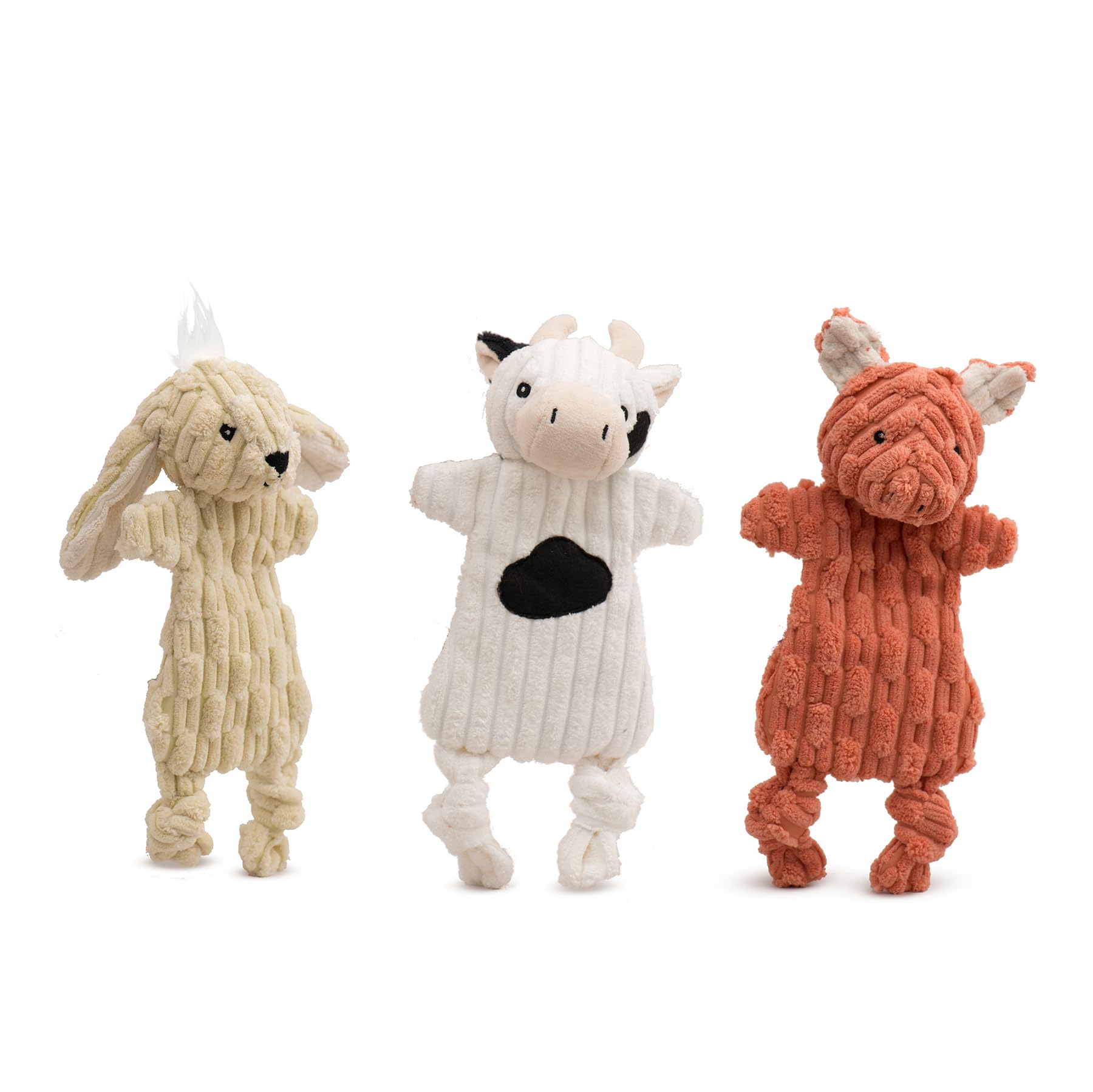 HuggleHounds Flatties bunny toy crinkle and squeak for engaging play