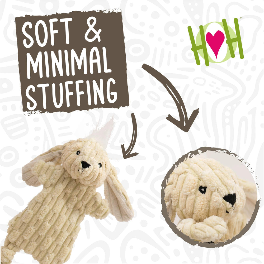 HuggleHounds Flatties cow toy crinkle fabric for durable play