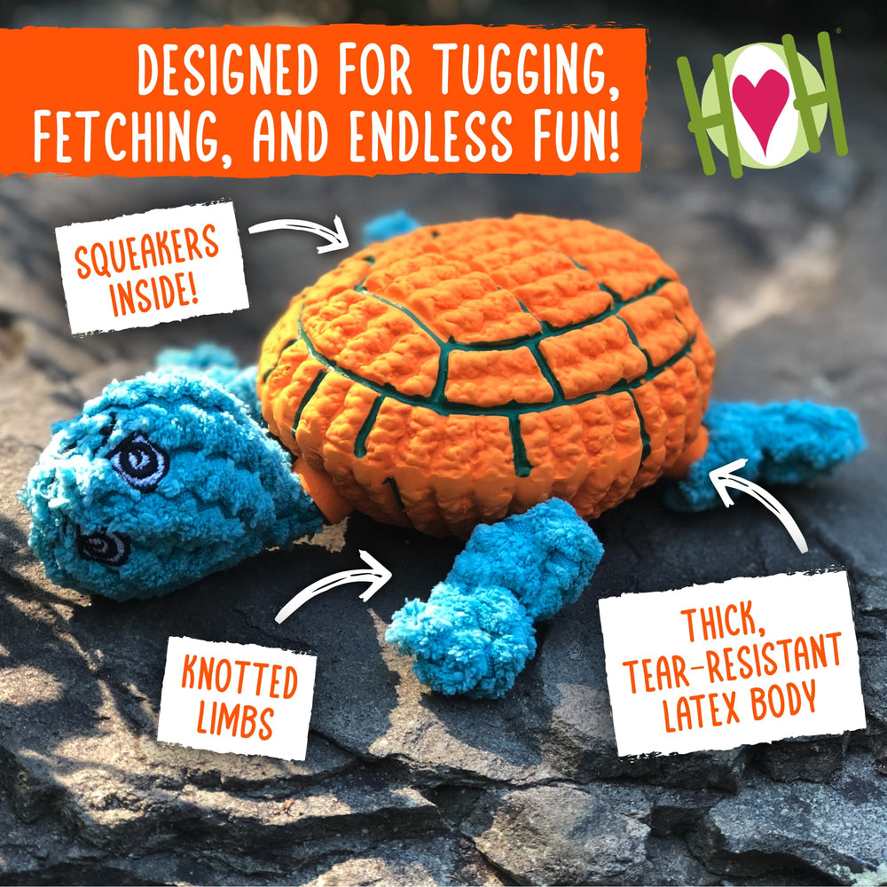 HuggleHounds Huggle-Fusion Dude Turtle plush head detail encourages cuddly companionship.