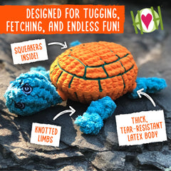 HuggleHounds Huggle-Fusion Dude Turtle plush head detail encourages cuddly companionship.