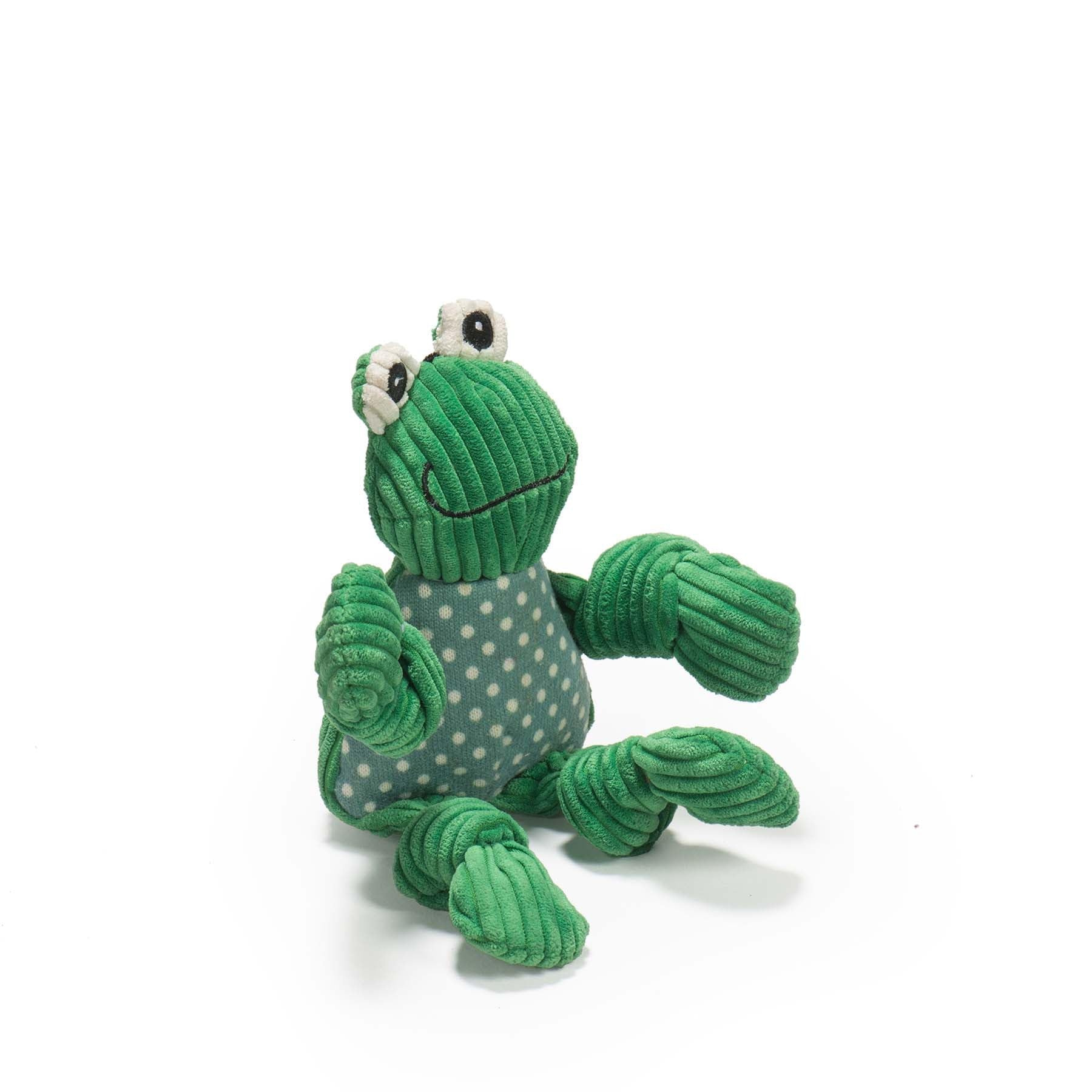 HuggleHounds Fergie Frog Knottie small cover image highlighting plush appeal