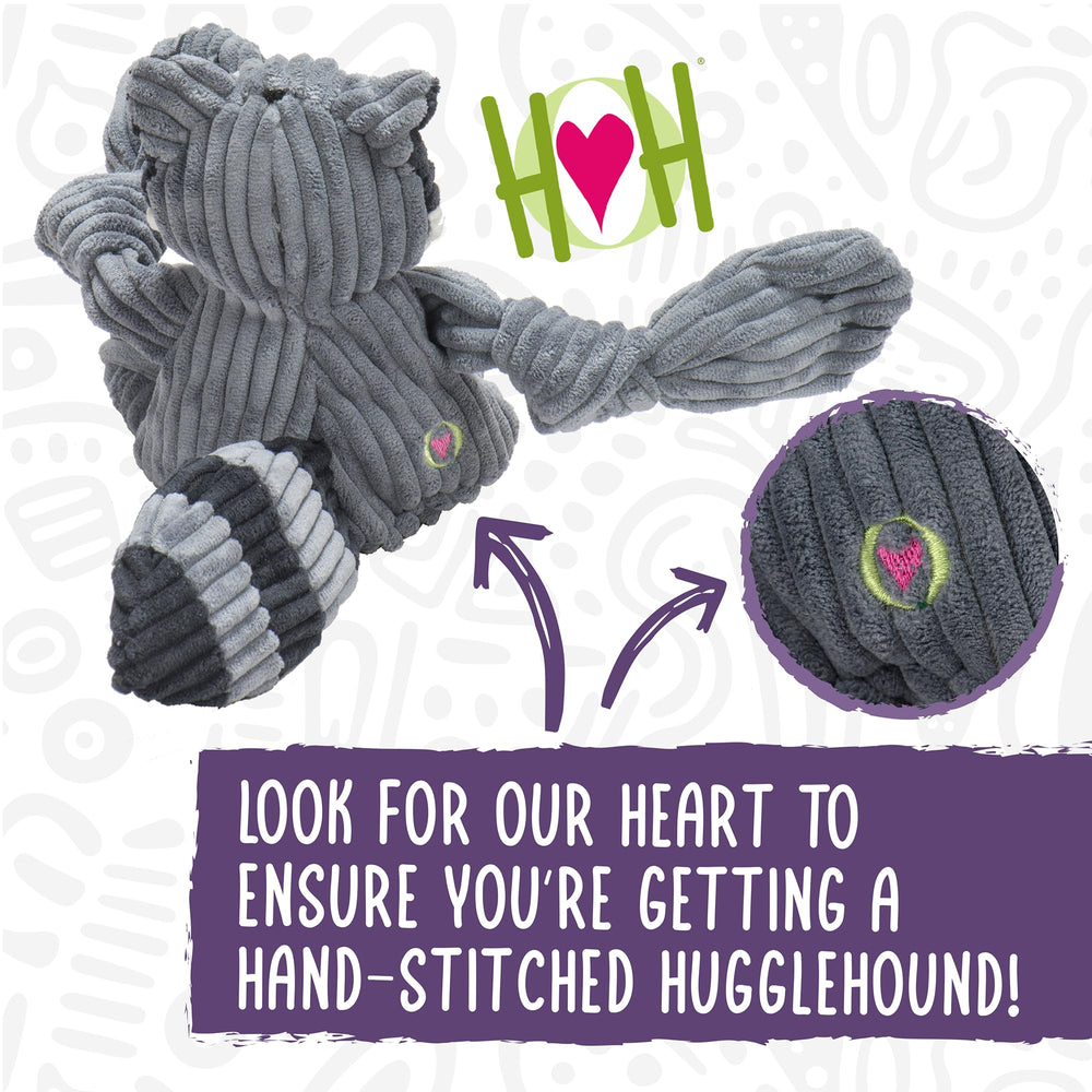 HuggleHounds Knottie Fox Tartan Tidings Large knotted limbs ready for interactive tugging games