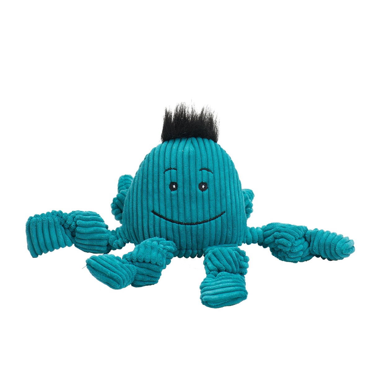 HuggleHounds Knottie Octavie Octopus toy closeup squeaker for interactive play.
