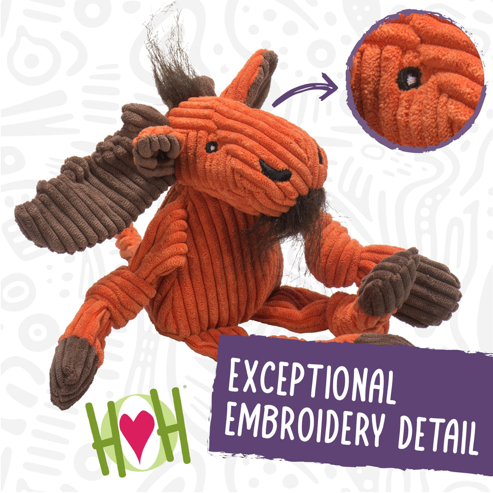 HuggleHounds Knottie Pink Monkey three-layer lining and Tuffut Technology for durability