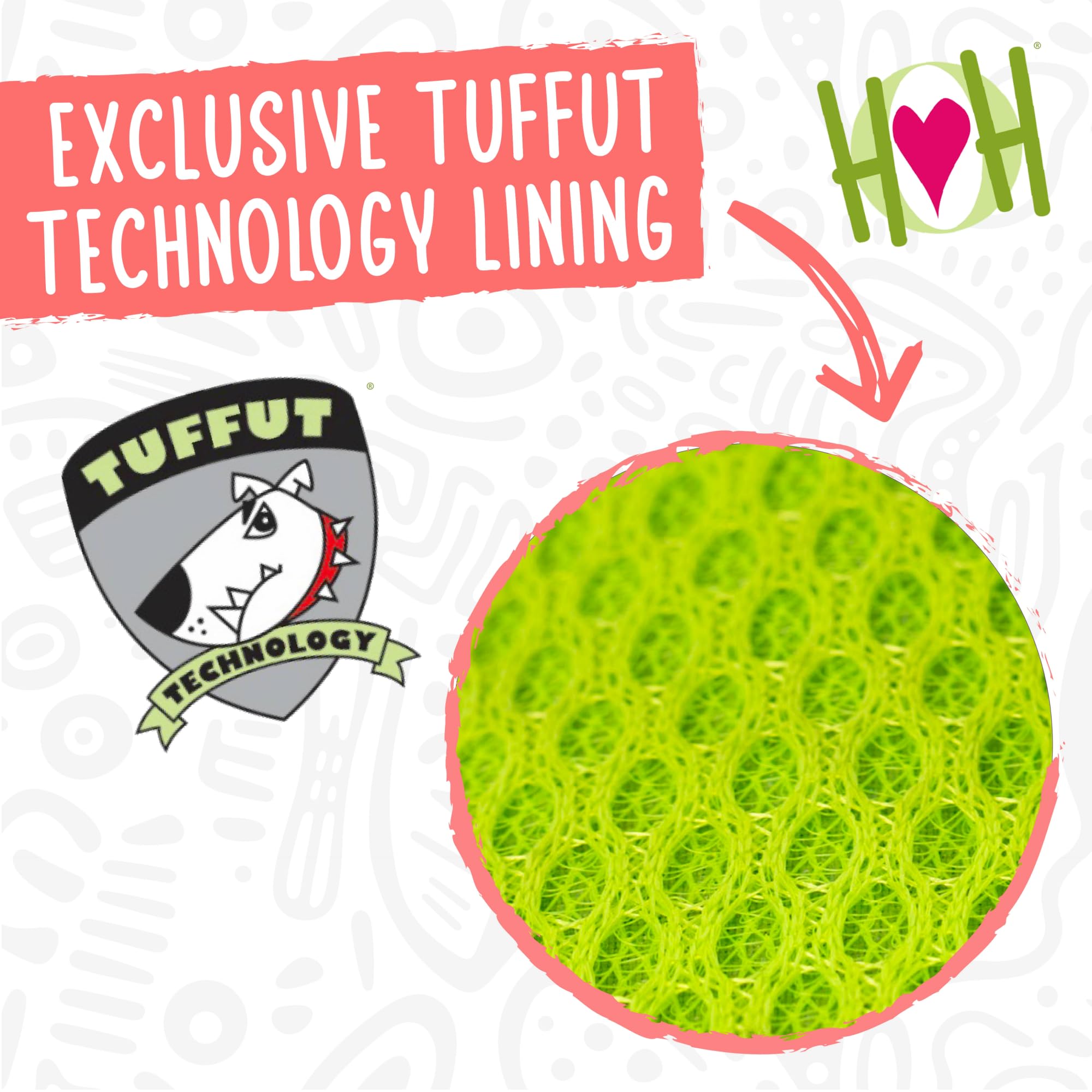 HuggleHounds Knottie plush exterior offers a soft cuddly feel for pets.