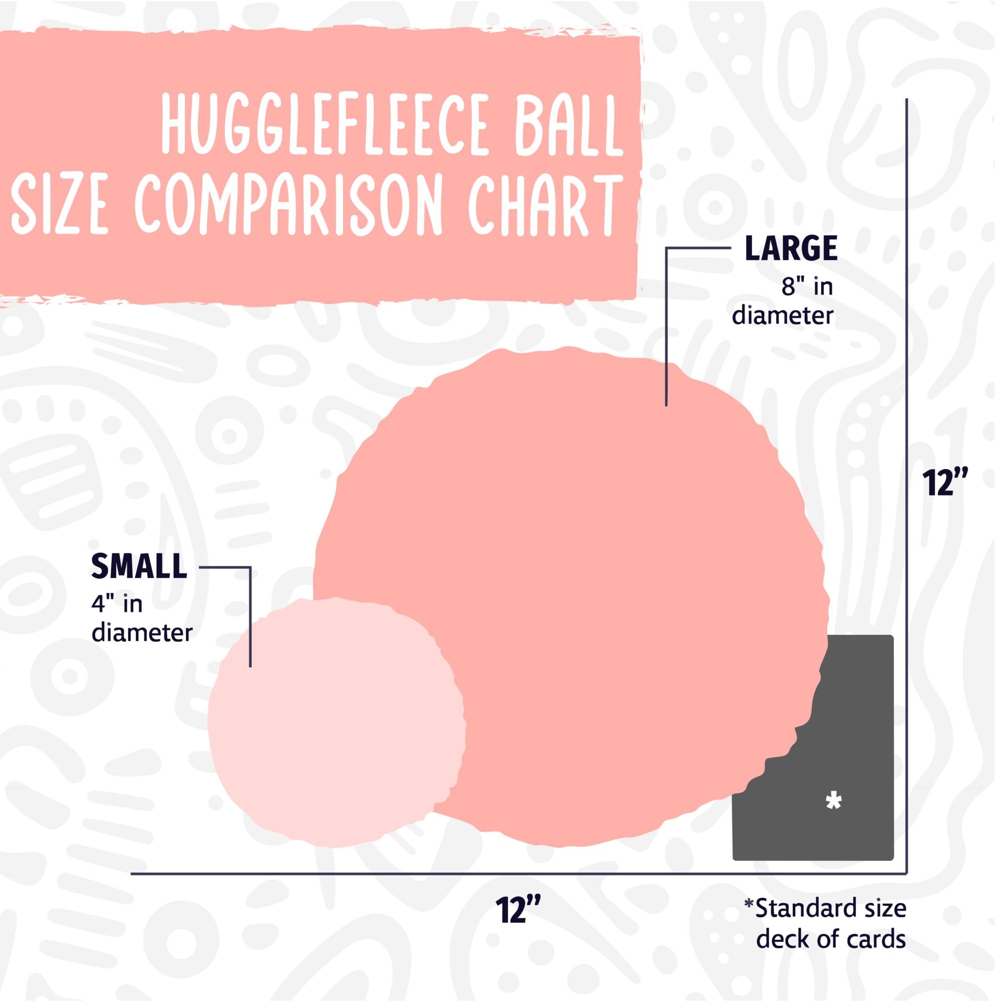 HuggleHounds 8-inch plush ball suits small and large breeds for fetch.