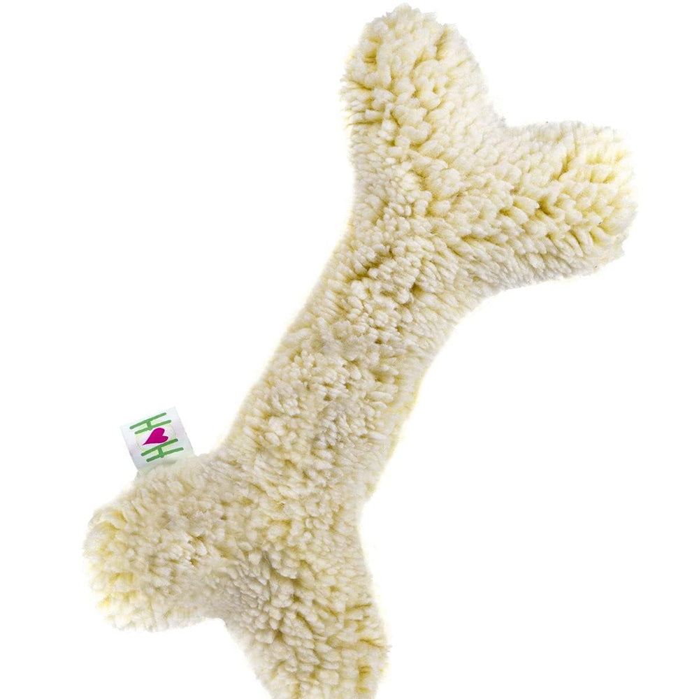 HuggleHounds plush bone toy 24in closeup showcases cozy fabric for fetch sessions