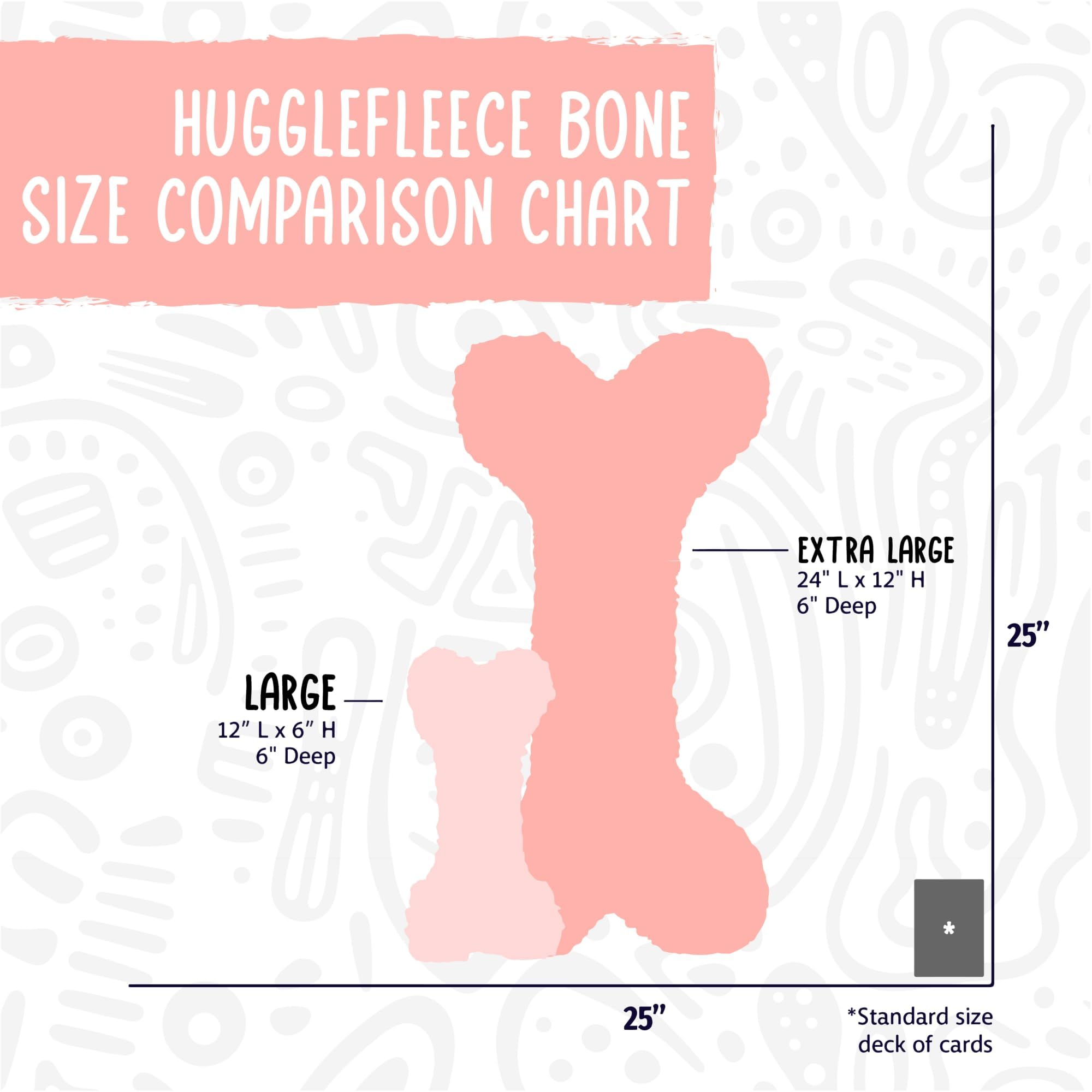 HuggleHounds plush bone toy puppy snuggle emphasizes soft comfort for pups