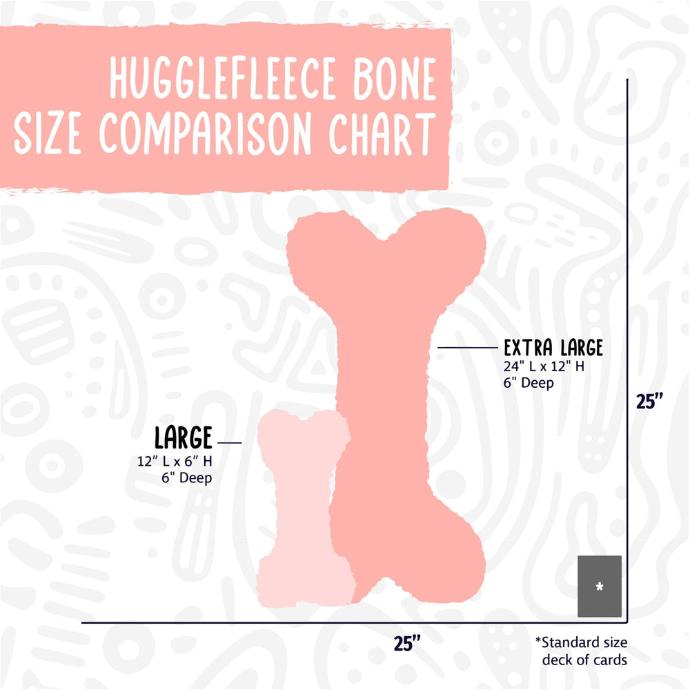 HuggleHounds plush bone toy puppy snuggle emphasizes soft comfort for pups