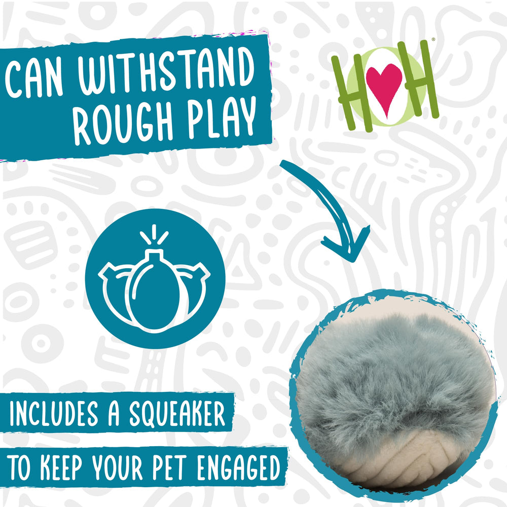 HuggleHounds soft squeaky plush toy designed for gentle, engaging small-dog playtime.