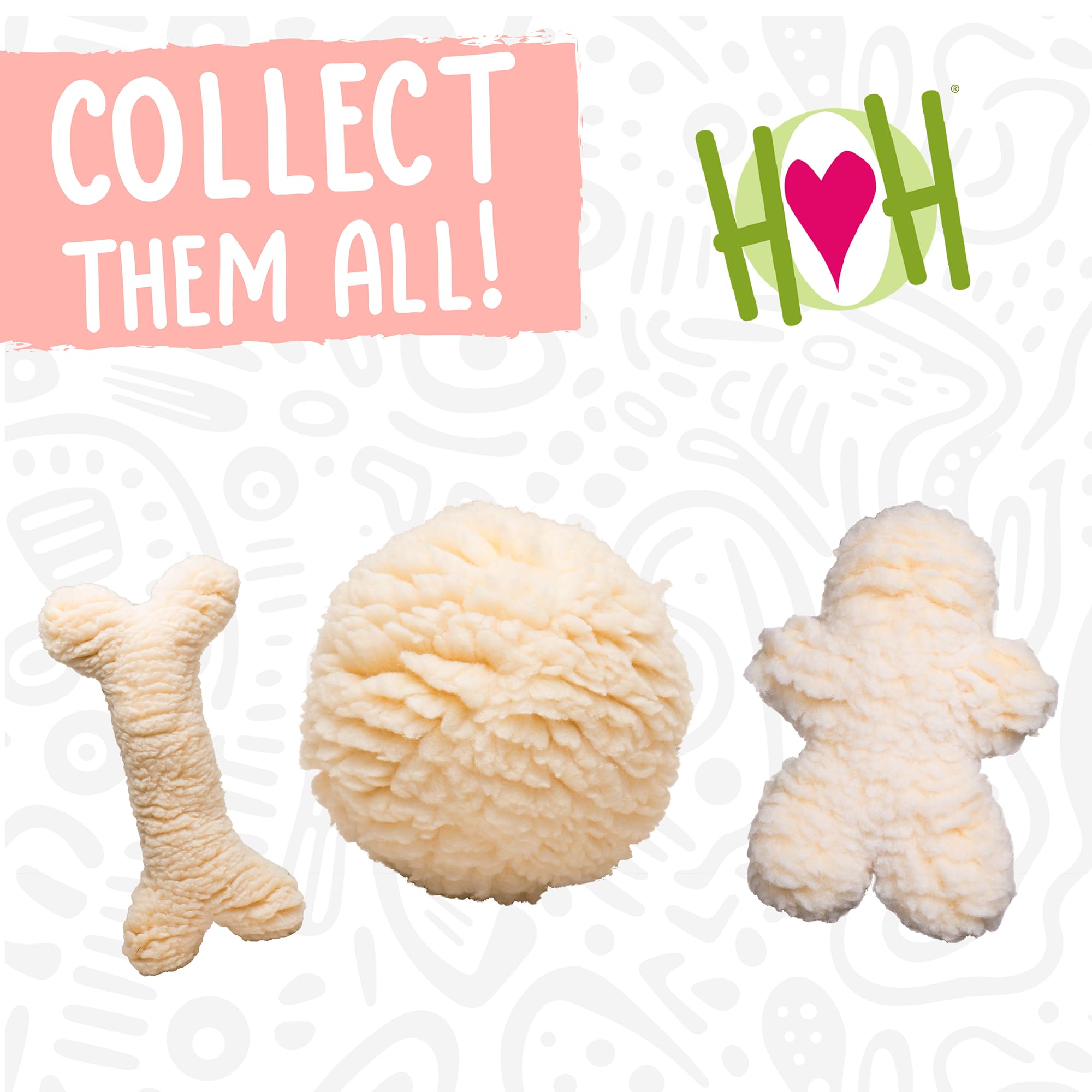 HuggleHounds Tartan Tidings plush bone durable long-lasting for everyday fun.