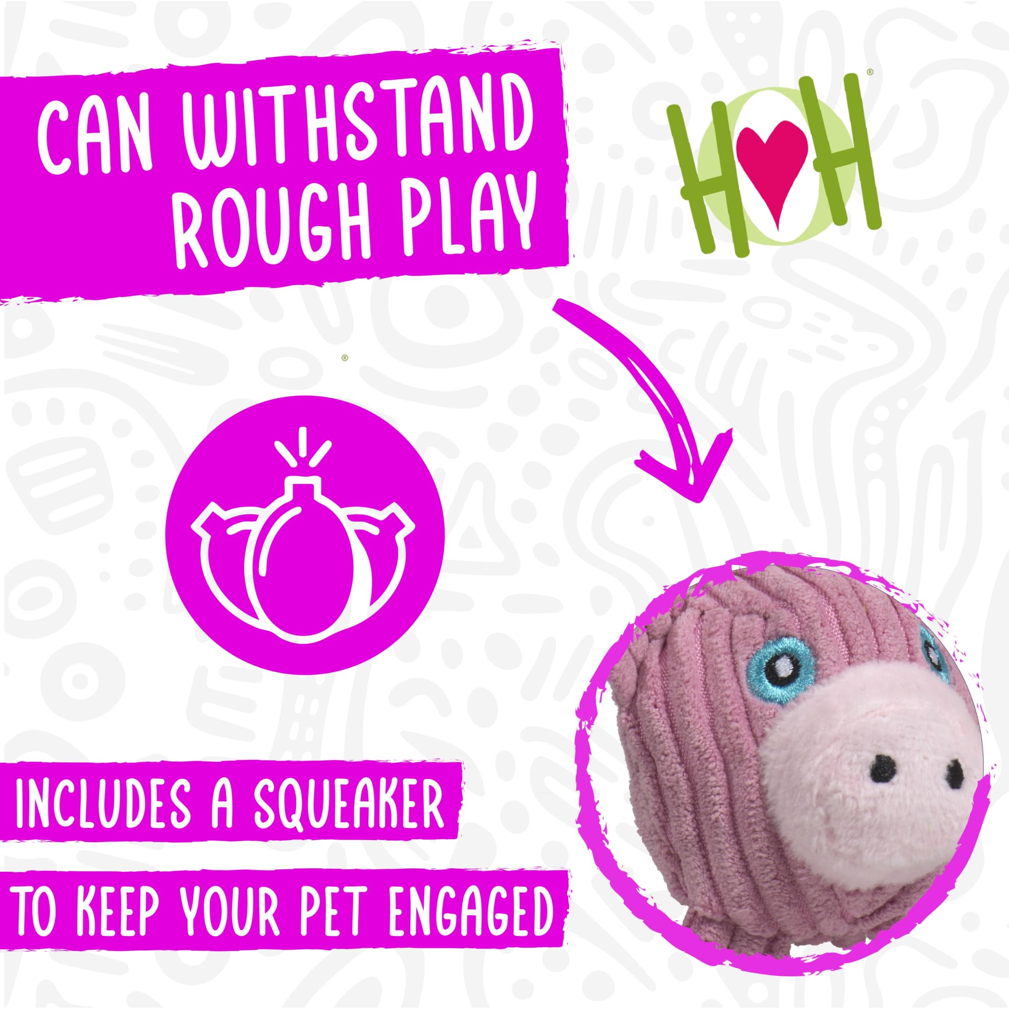 HuggleHounds Wee Huggles plush ball toy in action during playtime