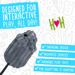 HuggleKats Mightie Mice catnip-infused mouse engages senses for interactive fun