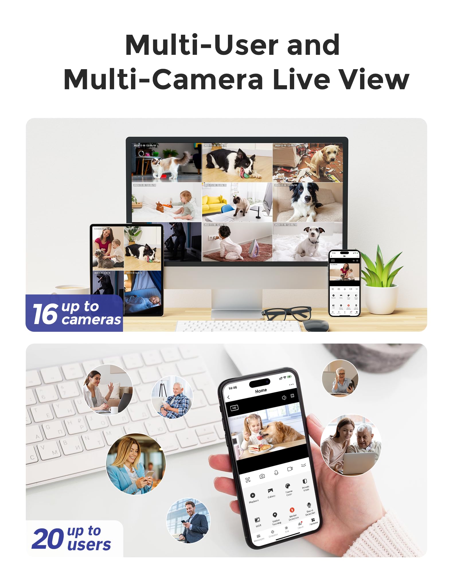 Hugolog 3K 5MP indoor camera baby-monitor-ready for calm checks.