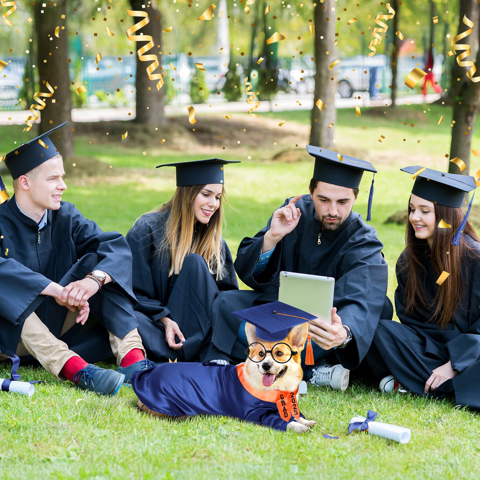 Huhumy complete pet graduation set in full view for inspiration and shopping.