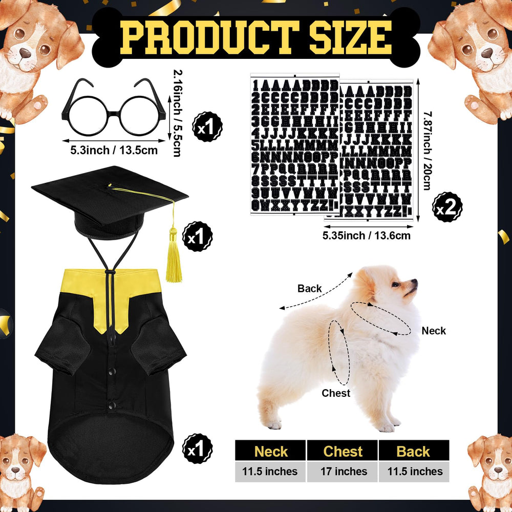 Huhumy puppy graduation cap with yellow tassel adds charming classroom flair