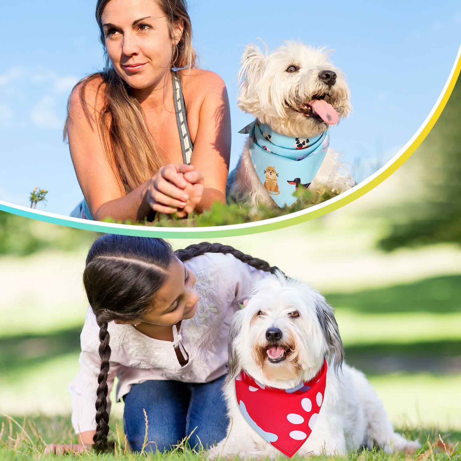 Huhumy soft polyester breathable dog bandana offers all-day comfort