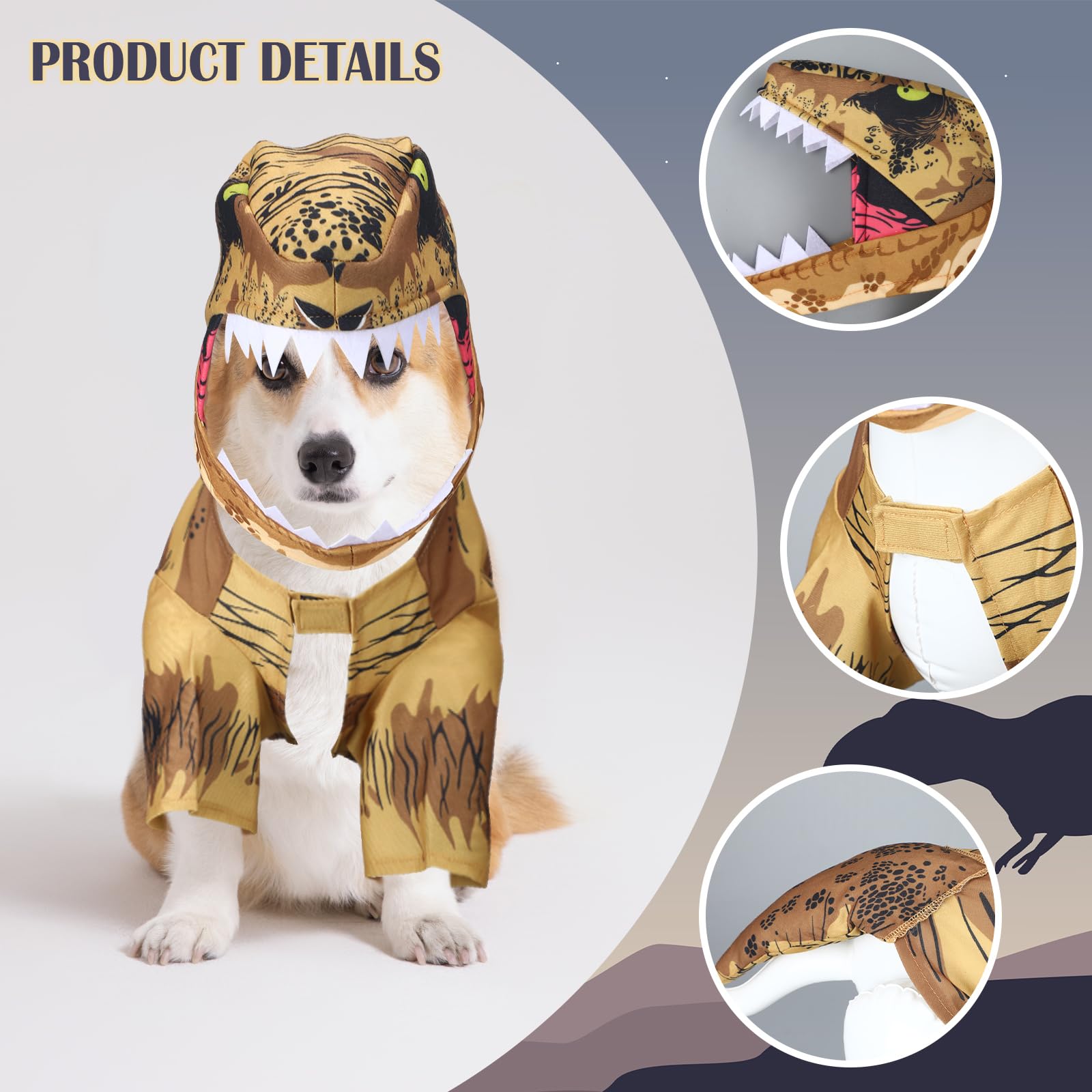 Huhumy T. Rex tail detail adds three-dimensional realism for standout costume images