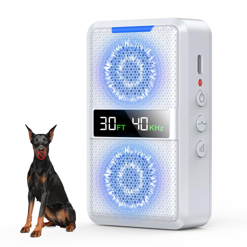 HUHUWOW Ultrasonic Bark Deterrent front view for humane dog training and quieter rooms.