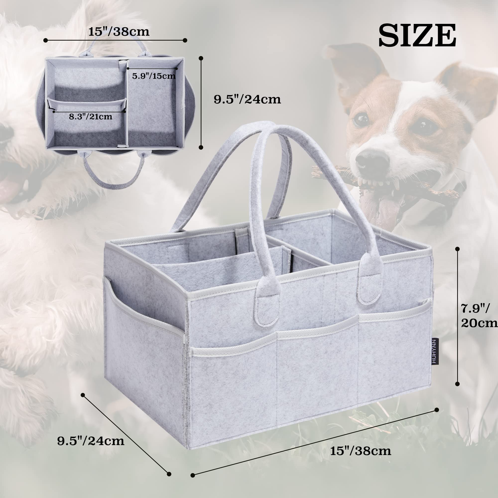 HUHYNN Pet Grooming Tote easy-to-carry design supports on-the-go grooming.