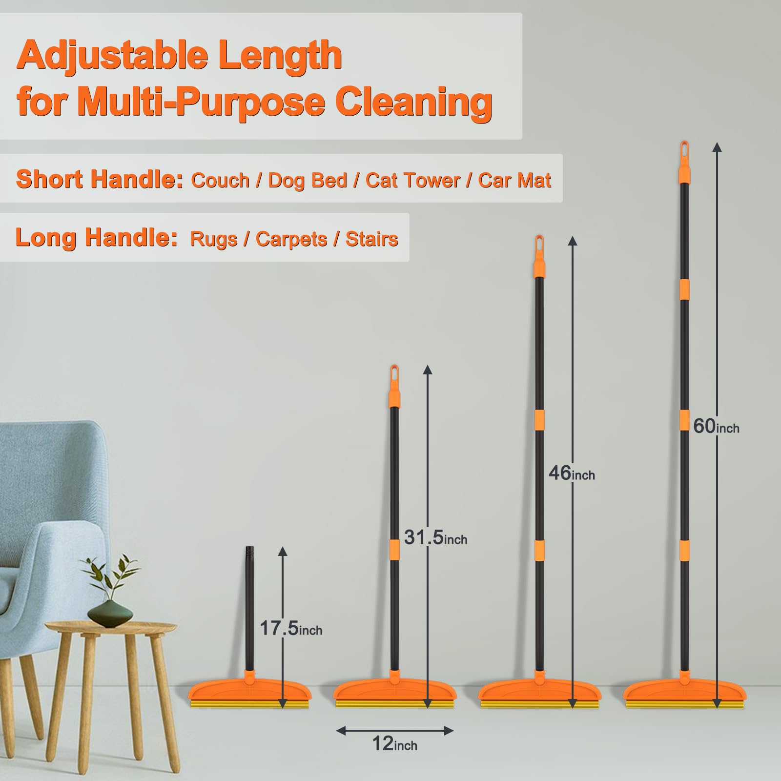 HUICOCY 3-in-1 lint remover for quick fabric refresh on rugs and couches