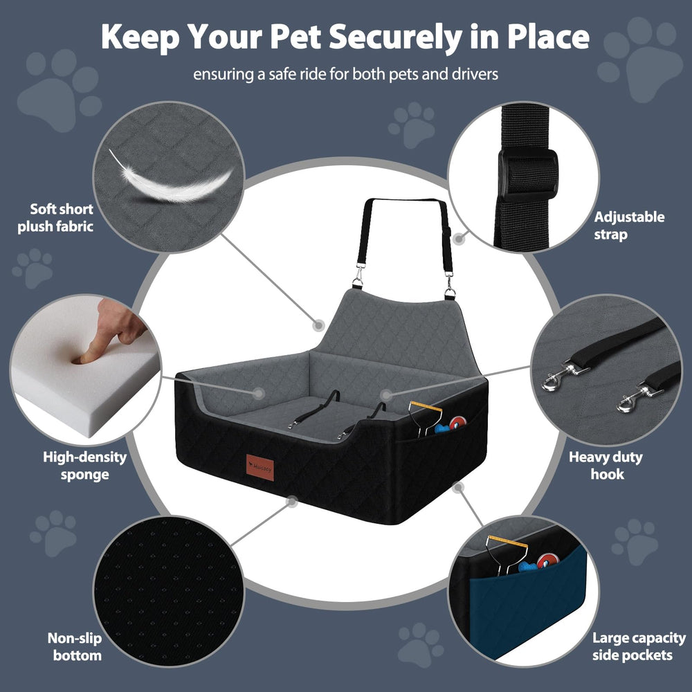 HUICOCY dog car seat safety leashes keep pets secure