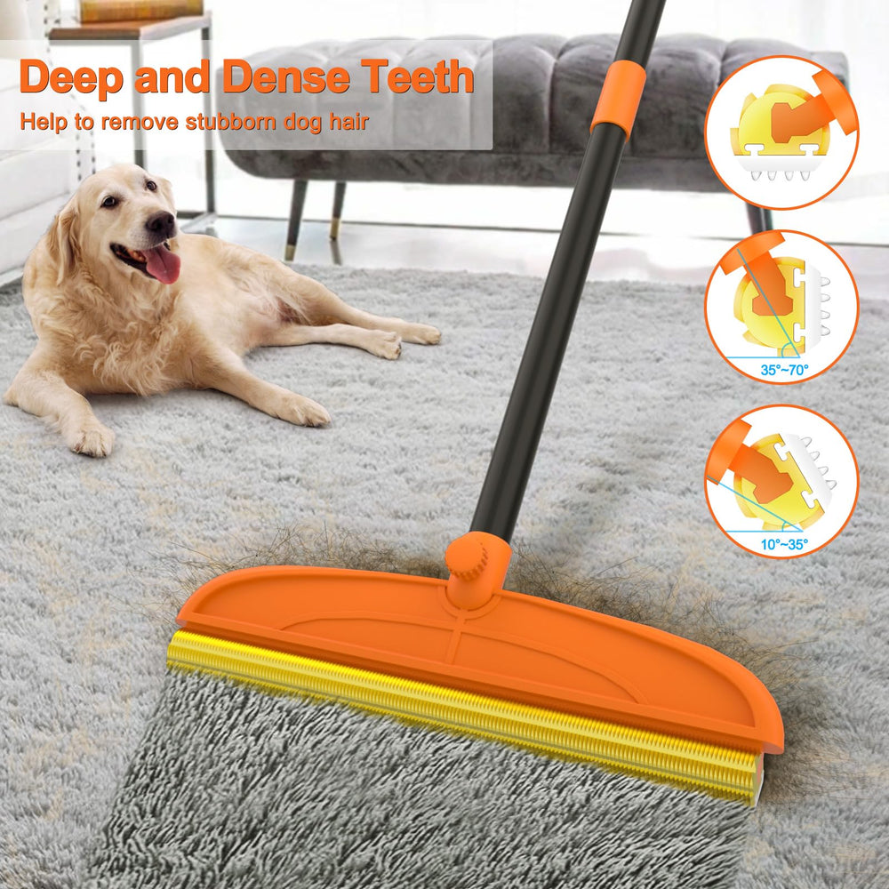 HUICOCY durable stainless steel handle supports long-lasting pet hair cleanup