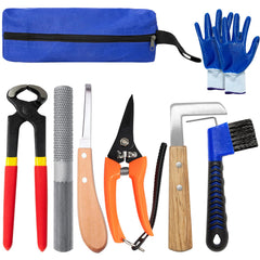 Huimpet 8inch farrier kit hoof-nippers in action for precise hoof trimming on goats