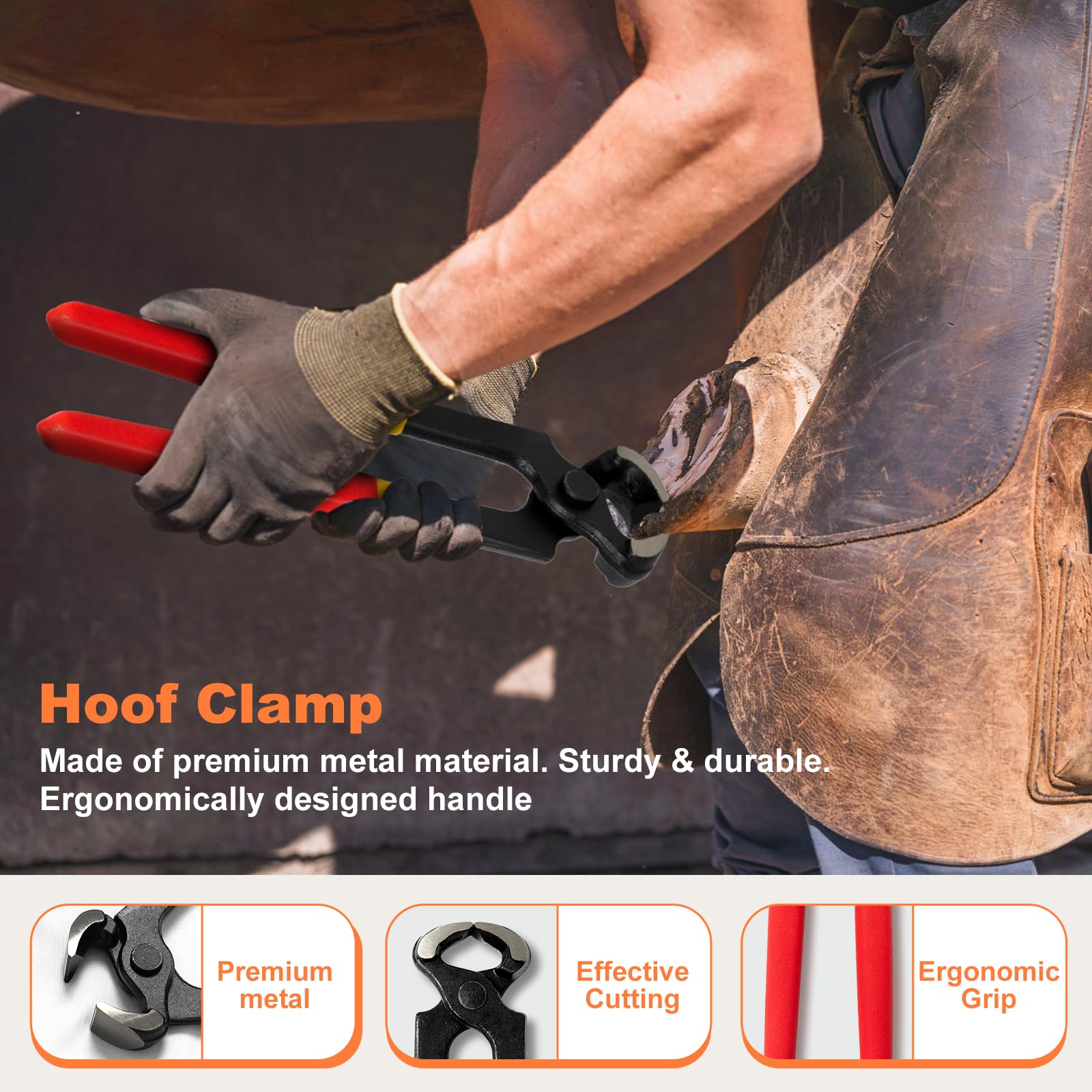 Huimpet farrier kit hoof-rasp shown for quick shaping and smoothing of hooves