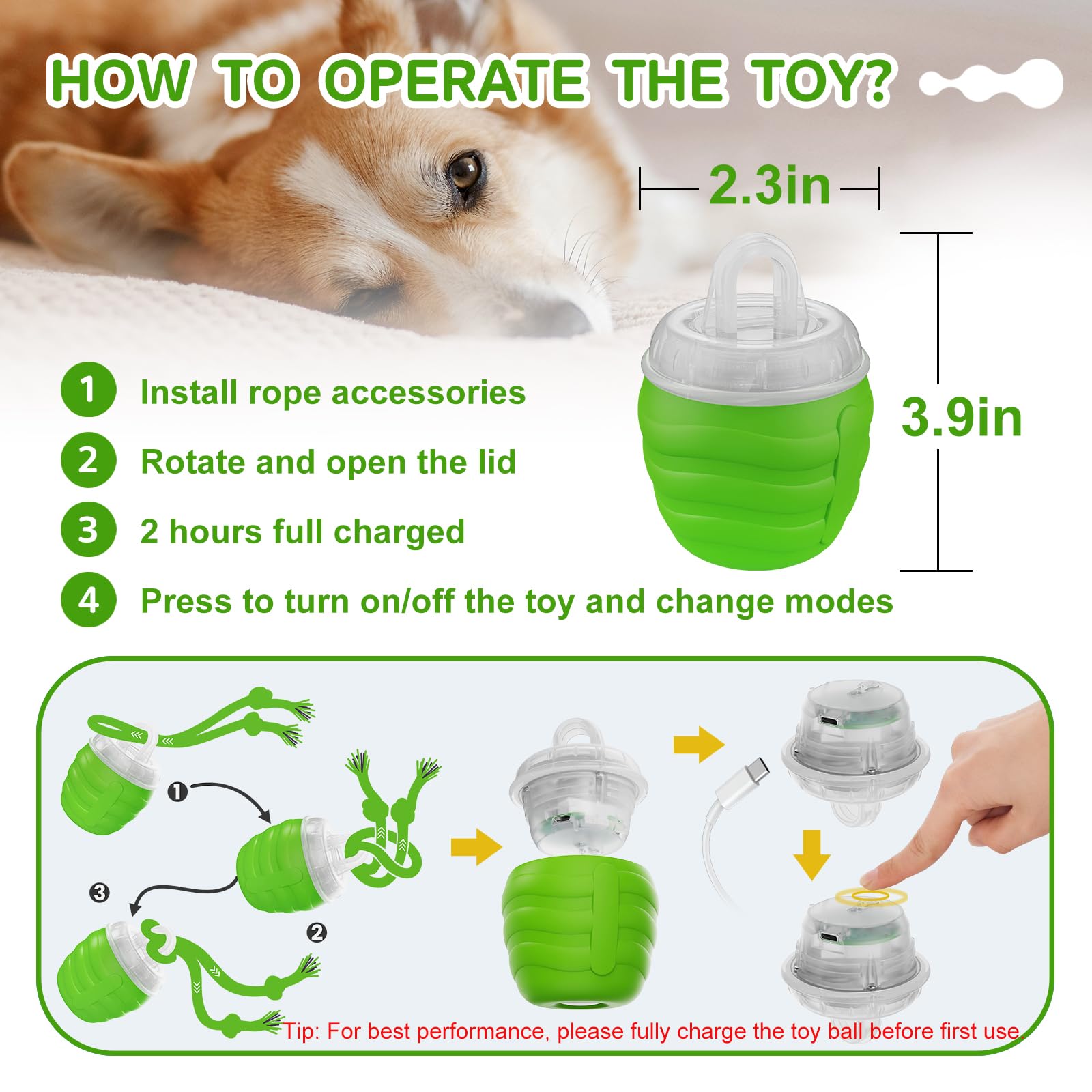 Huimpet boredom relief dog toy encourages natural instincts with unpredictable rolling.