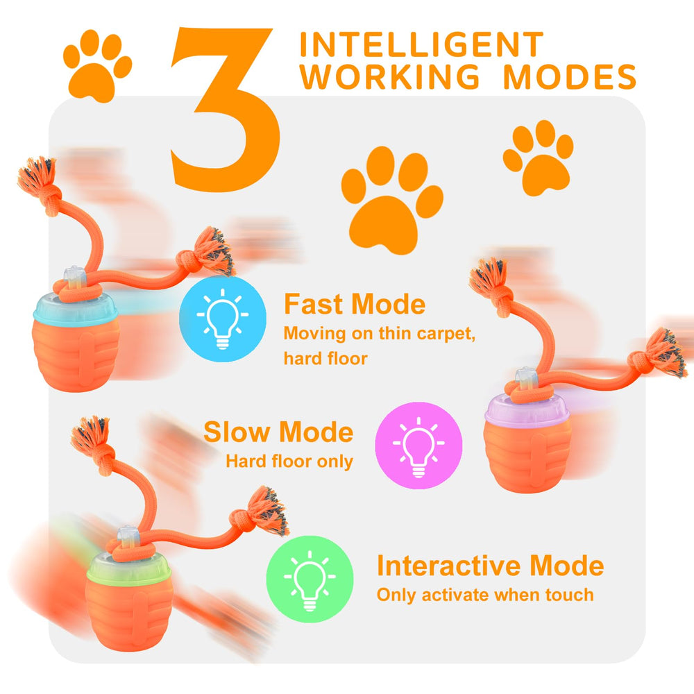 Huimpet Interactive Dog Ball blue light mode supports energetic playtime
